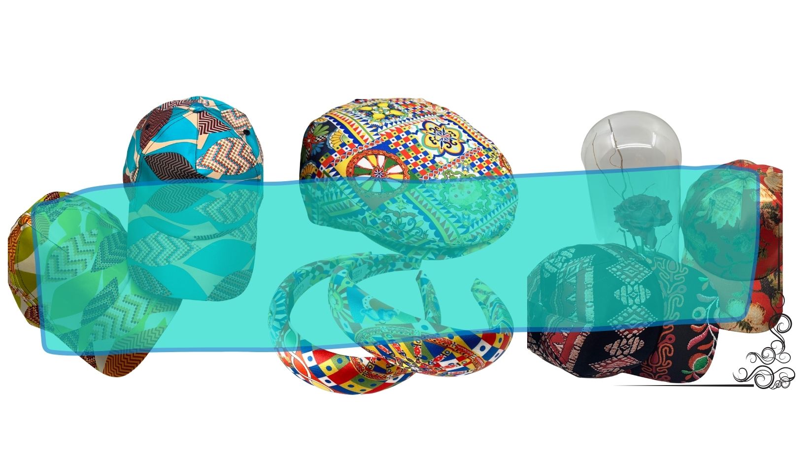 Silk Fashion Italian Style Caps