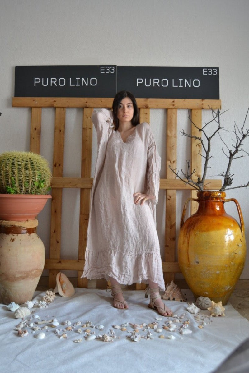 Pure Linen Handmade Positano Long Dress – Ariel's Vibes
