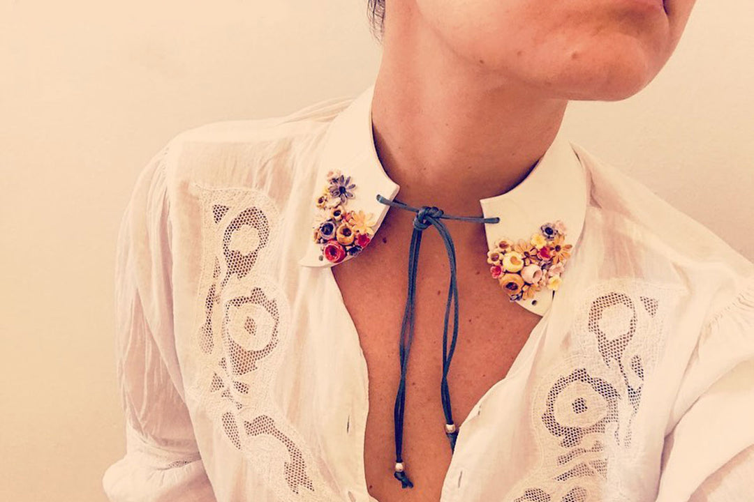 Handmade Ceramic Spring Collar