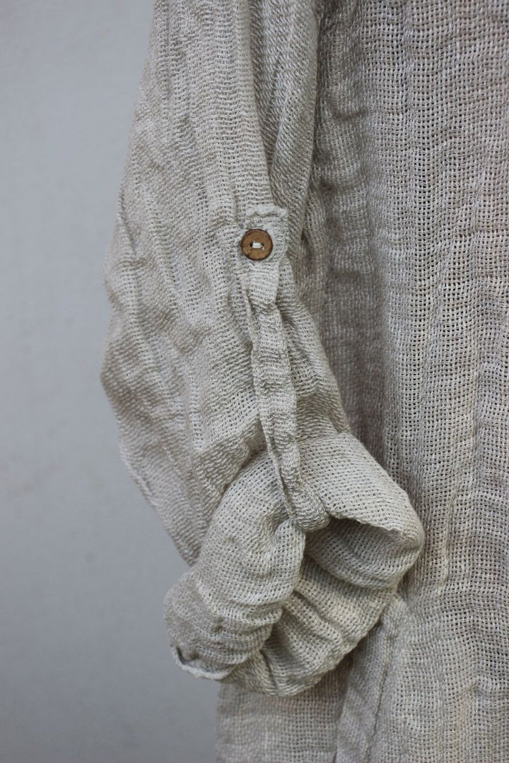 pure linen long duster