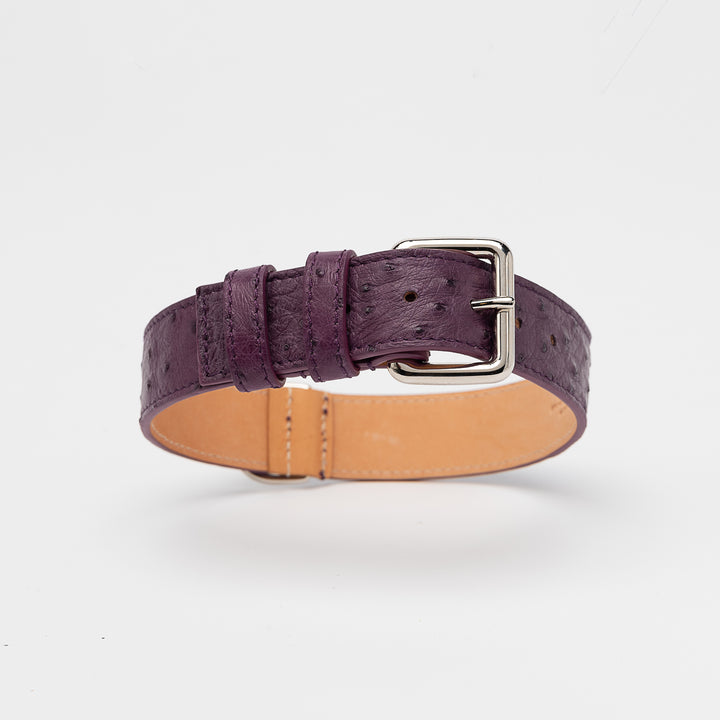 Grape Ostrich Leather Collar