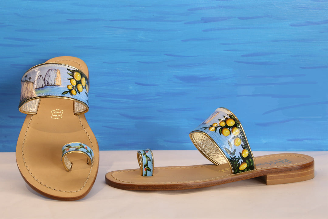 Capri leather Sandals handmade in Italy