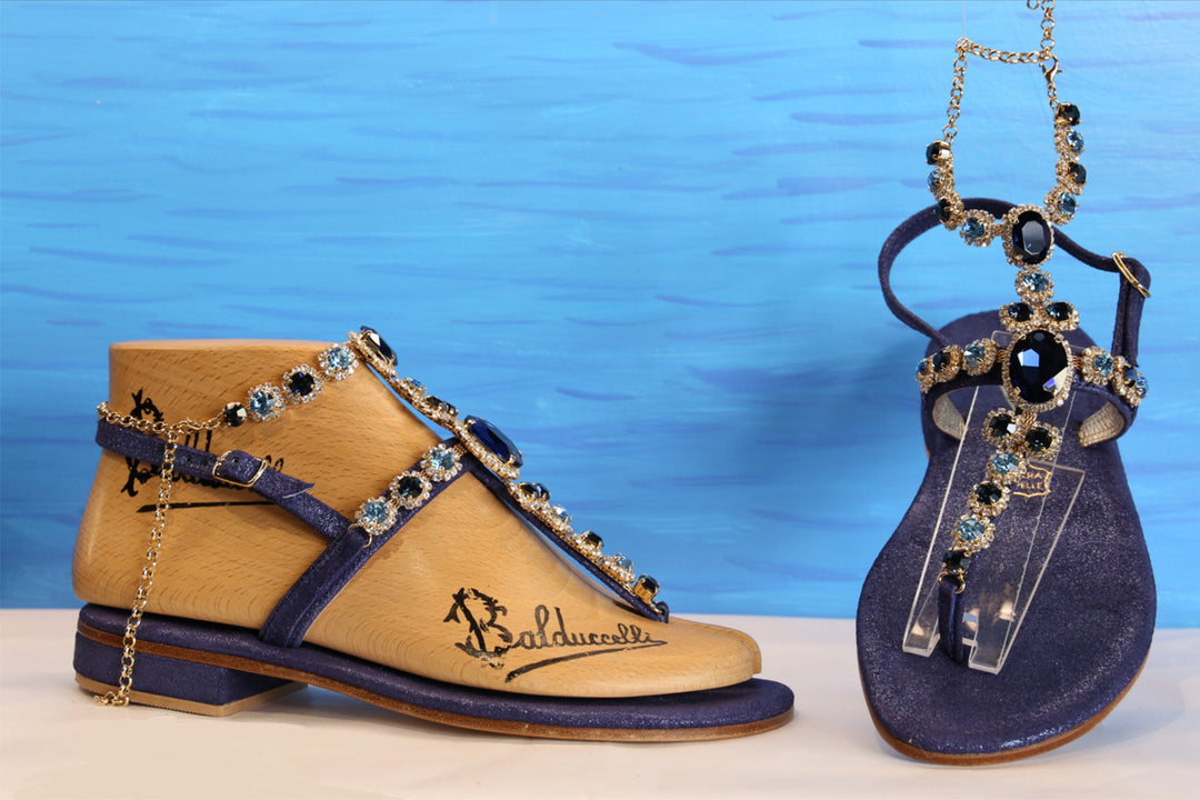 AMBRA Bijoux Capri Sandal with anklets.