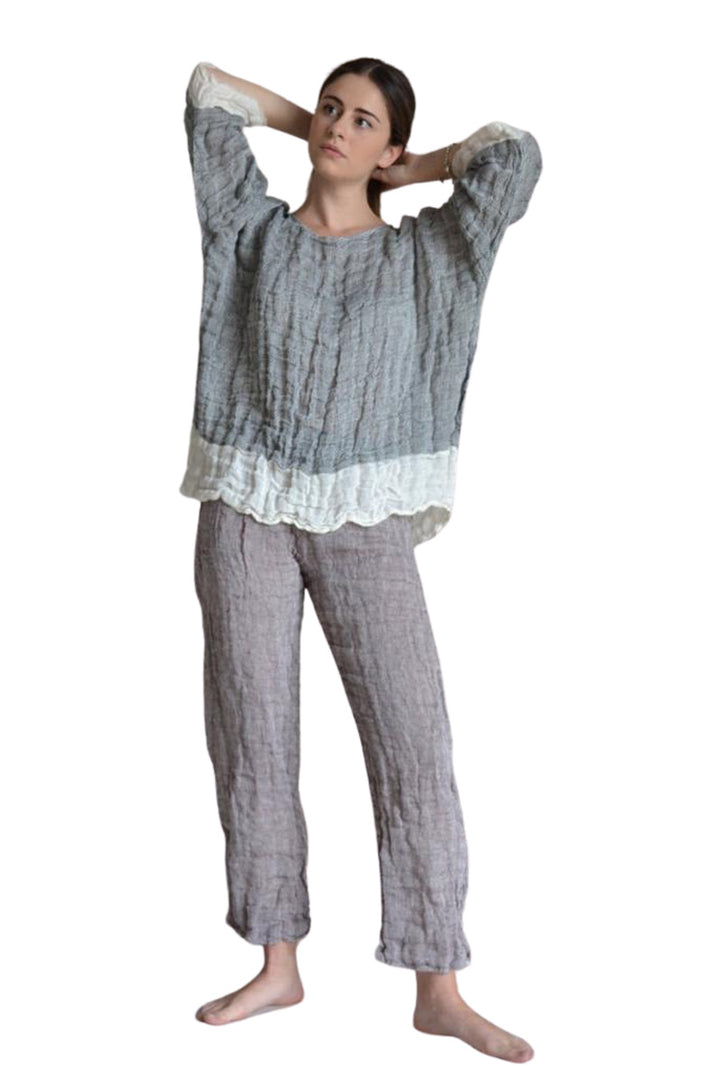 Handmade in Italy  Pure Linen Top  Natural fiber Ariel's Vibes