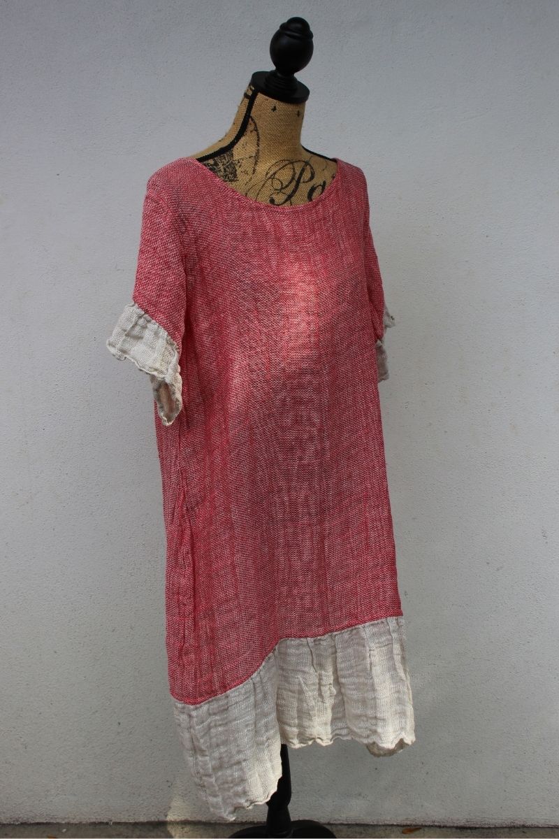pure lined red and white dress