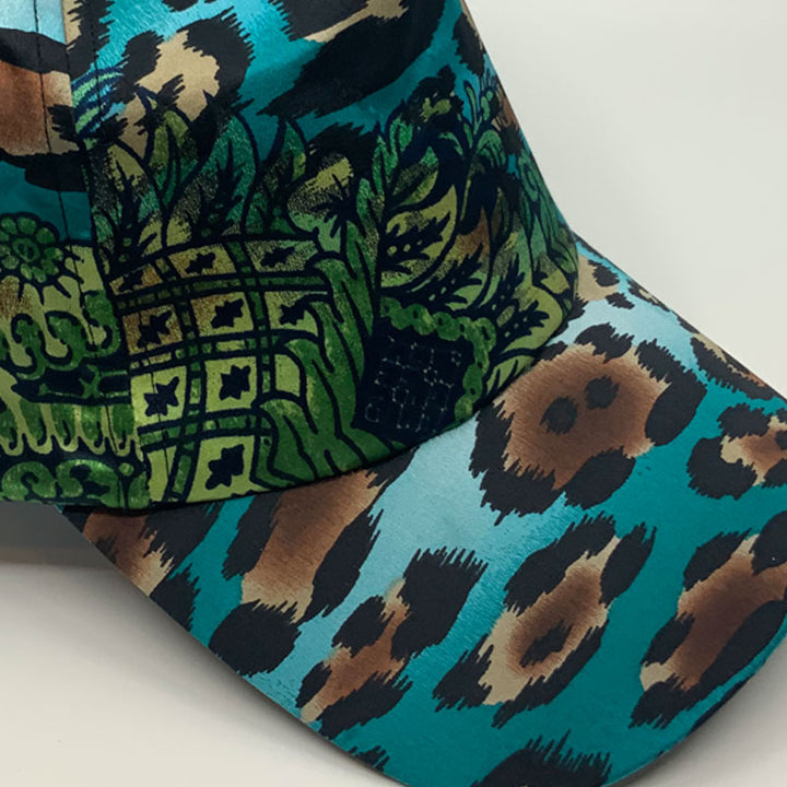 Blue Silk chic cap Italian Design