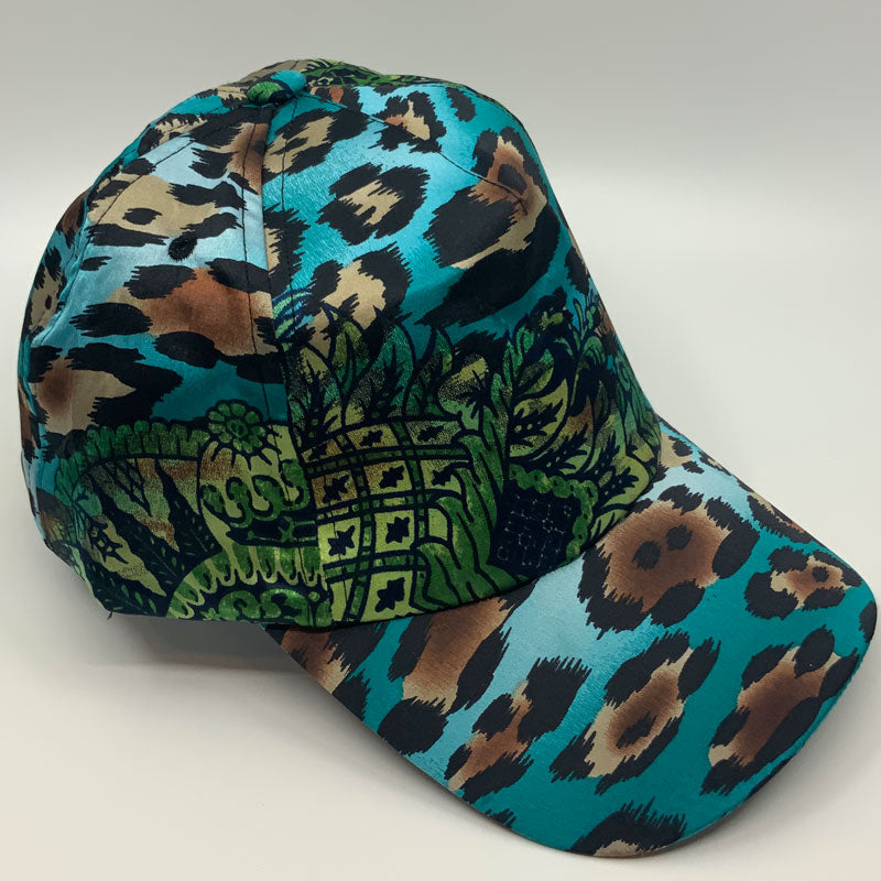 Blue Silk chic cap Italian Design