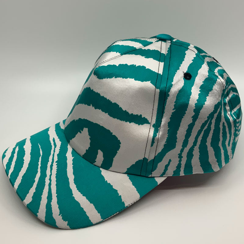 Green and white stripes Silk Cap