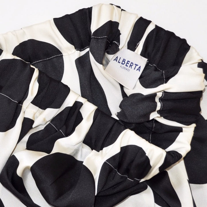 Black and White Viscose Skirt