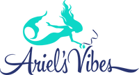 Ariel's Vibes Logo Mermaid picking a Shell from the bottom of the sea
