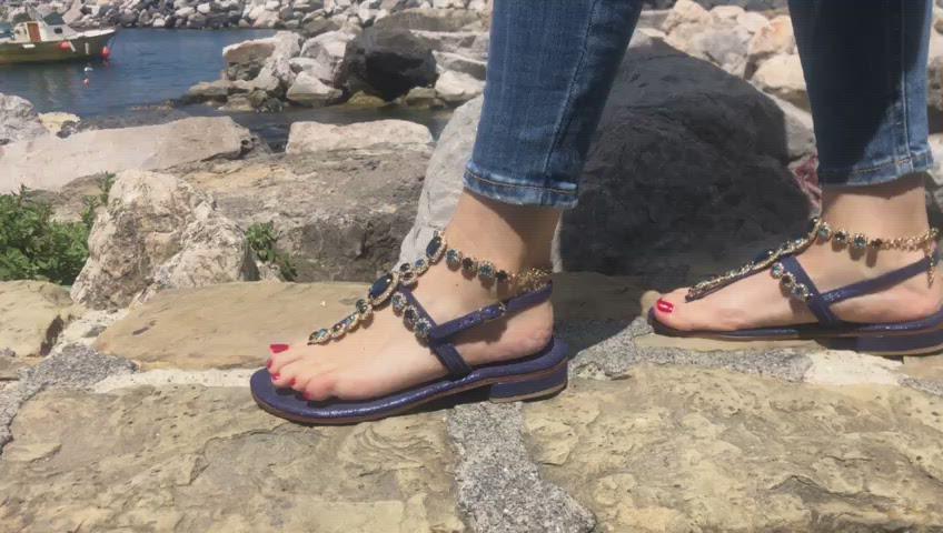 Swarosky Jewel Capri Sandal with anklets handmade in real leather