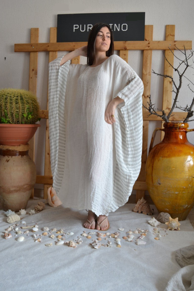 italian linen tunic dress Italian linen women's dress XS