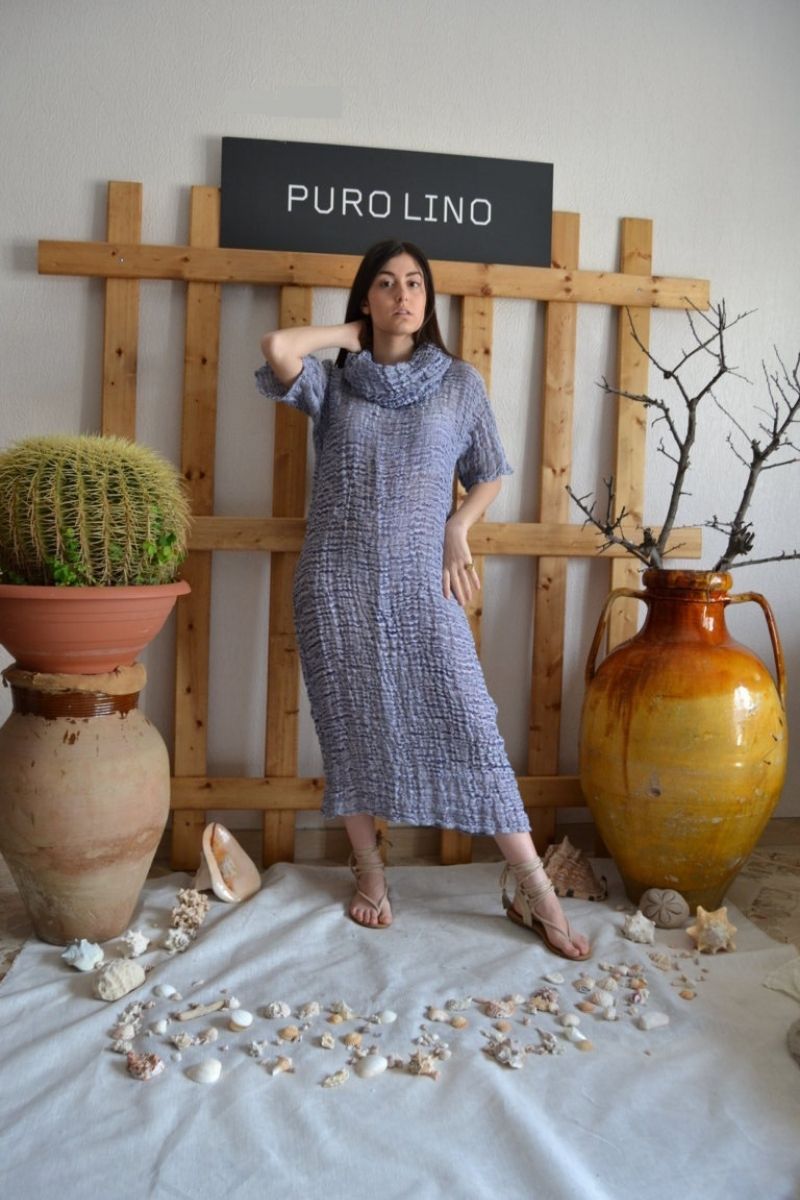 Brend PURO LINO ITALY.LINEN DRESS ONE SIZE US10/12/14/16 Linen100