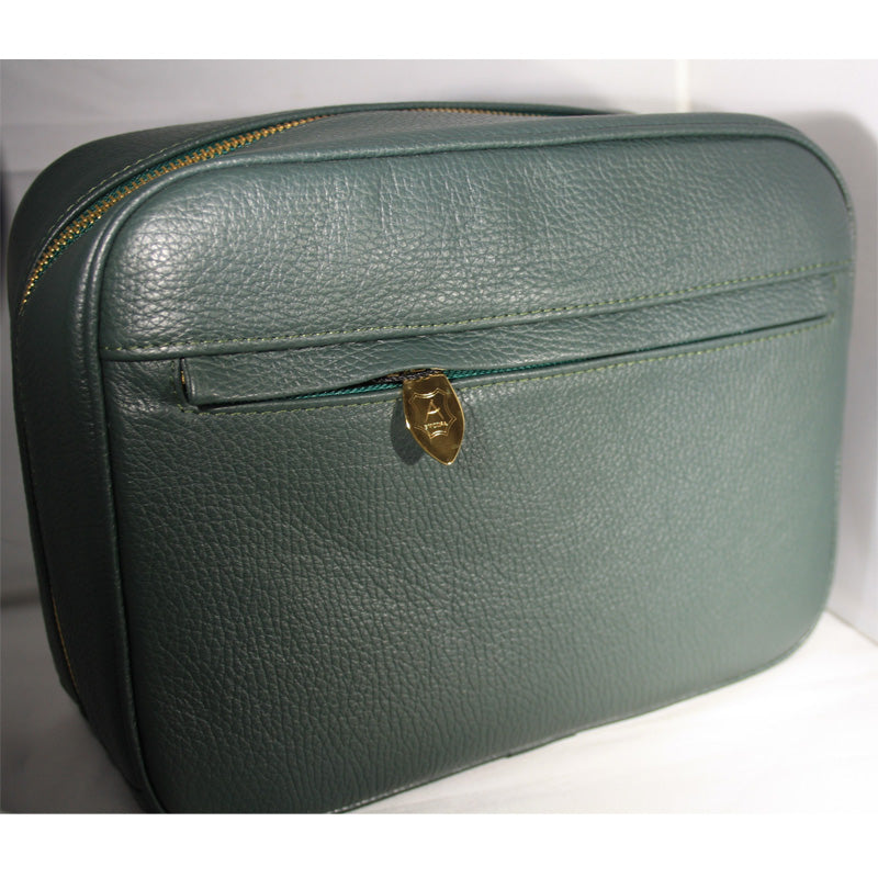 Made in Italy blu fine leather travel bag