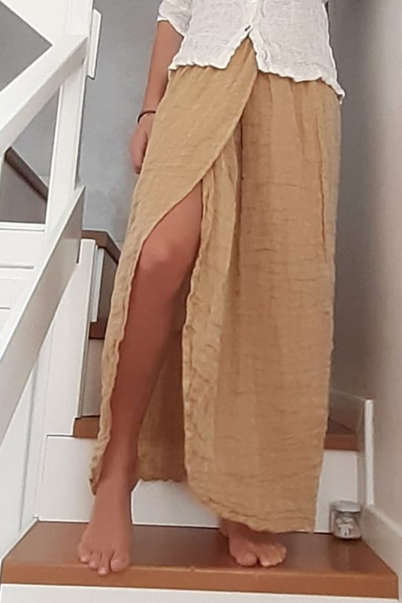 Ariels Vibes Pure made in Italy linen wrap skirt
