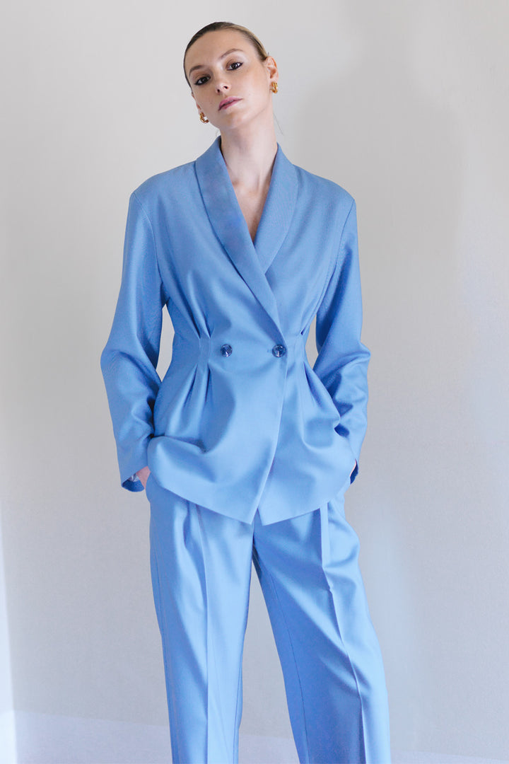 Blue Tailor Made Wool Suit