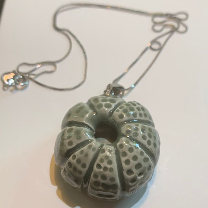 Handmade Ceramic Sea Urchin Pendant