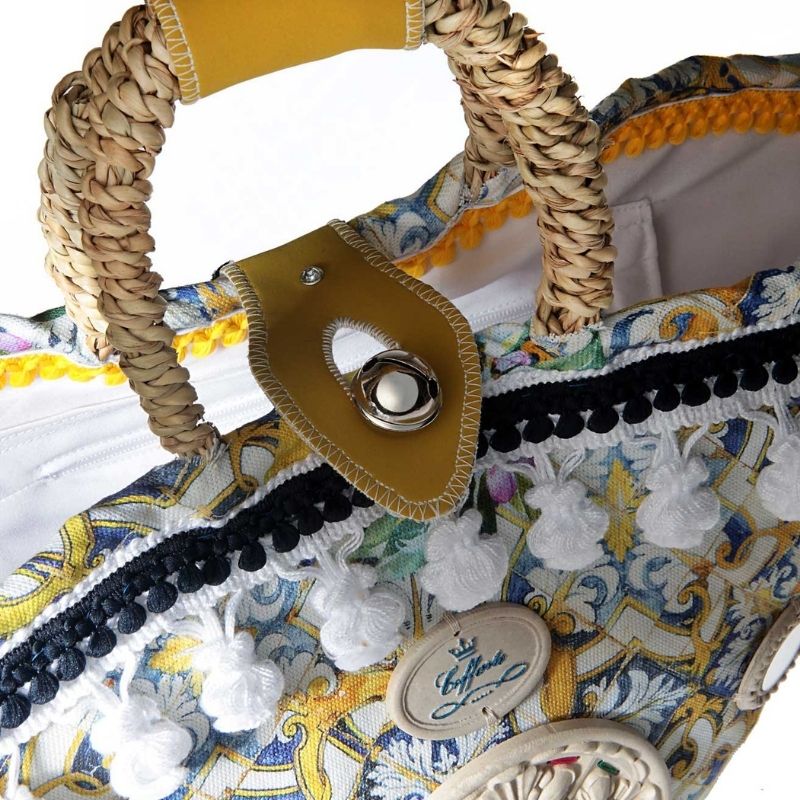 handbag with colorful decoration