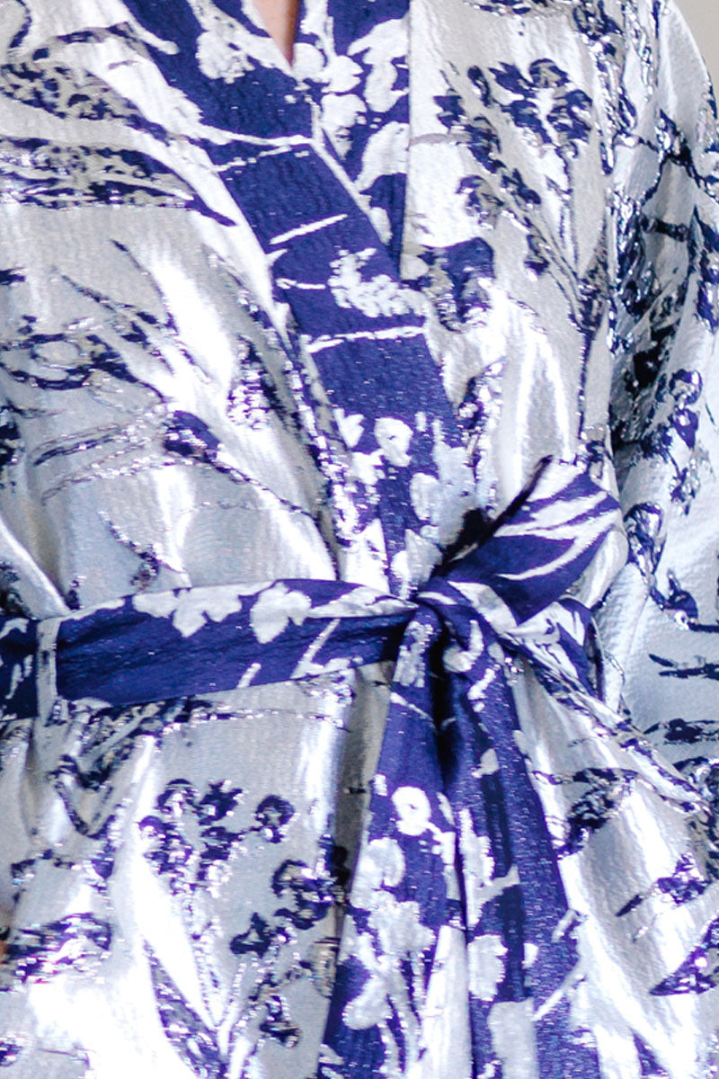 Elegant Kimono blue Made in Italy