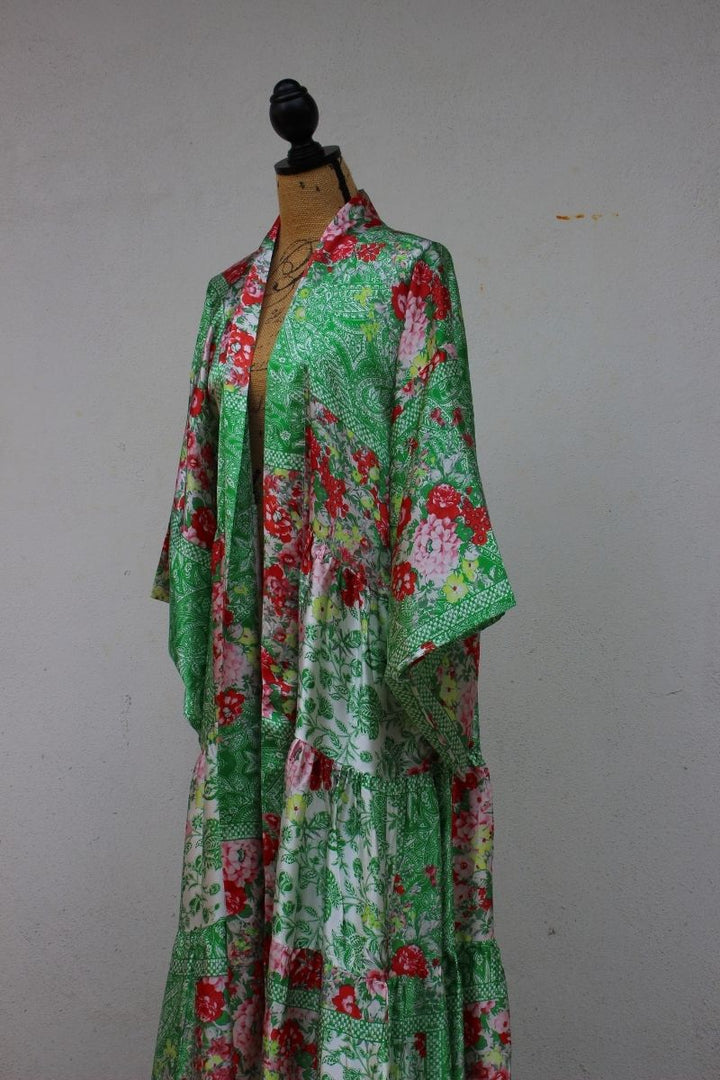 Gipsy Green Silk Kimono