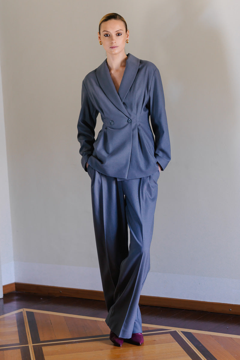 Grey Tailor Made Wool Suit