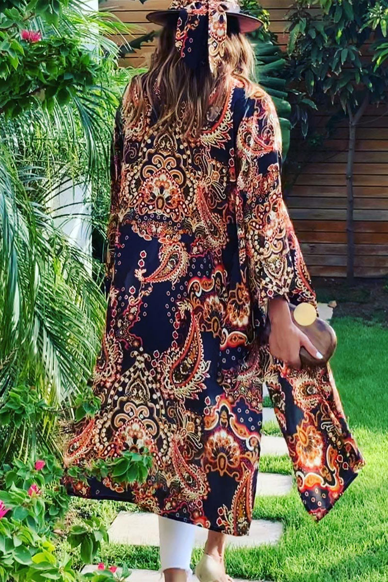 Black and Gold Cashmere Garden Kimono Ariel's Vibes Black and Gold Cashmere Garden Kimono Ariel's Vibes