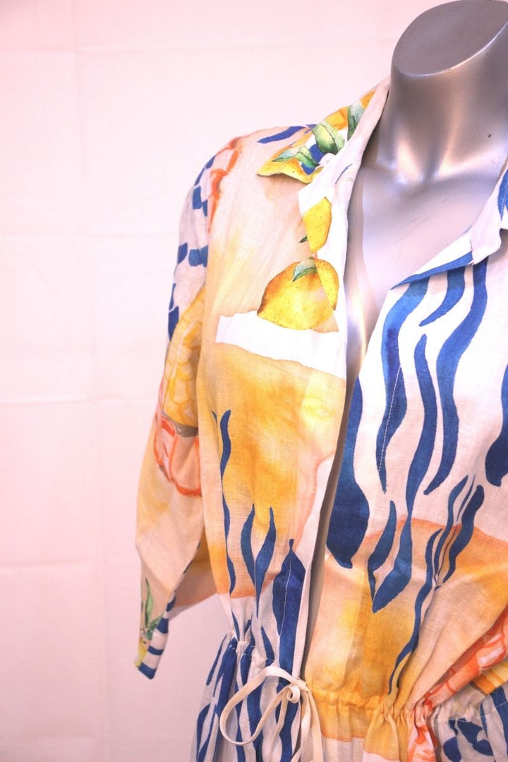 Lemons Linen Duster - Handmade in Positano Italy