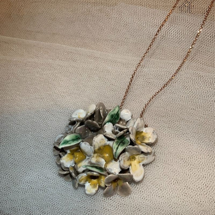flower ceramic pendant