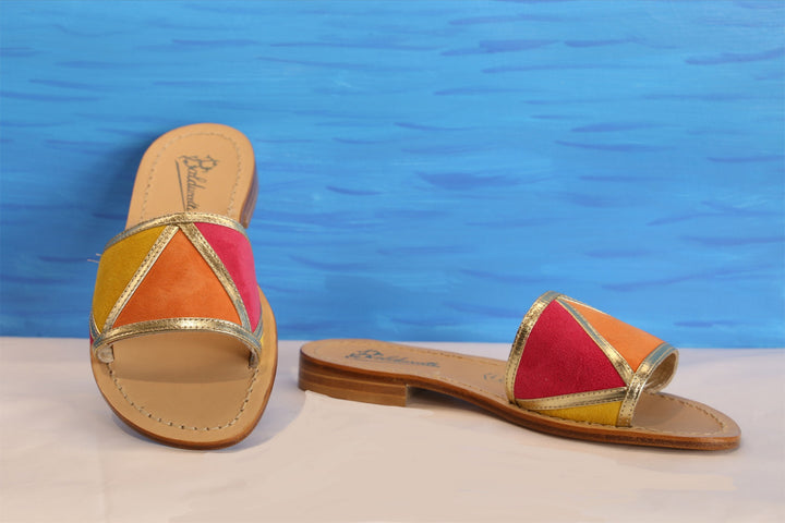 Handmade comfortable Capri Sandal with elegant band in bright colors