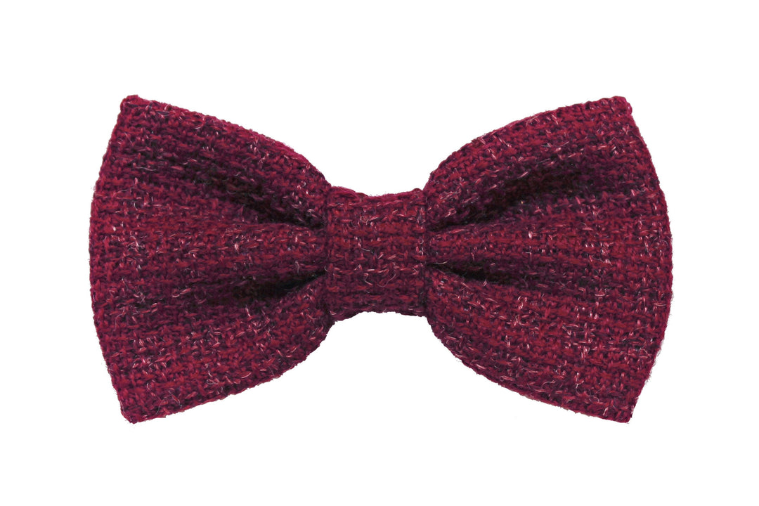 Silk self-tie mini bow tie, micropattern, handmade in Italy