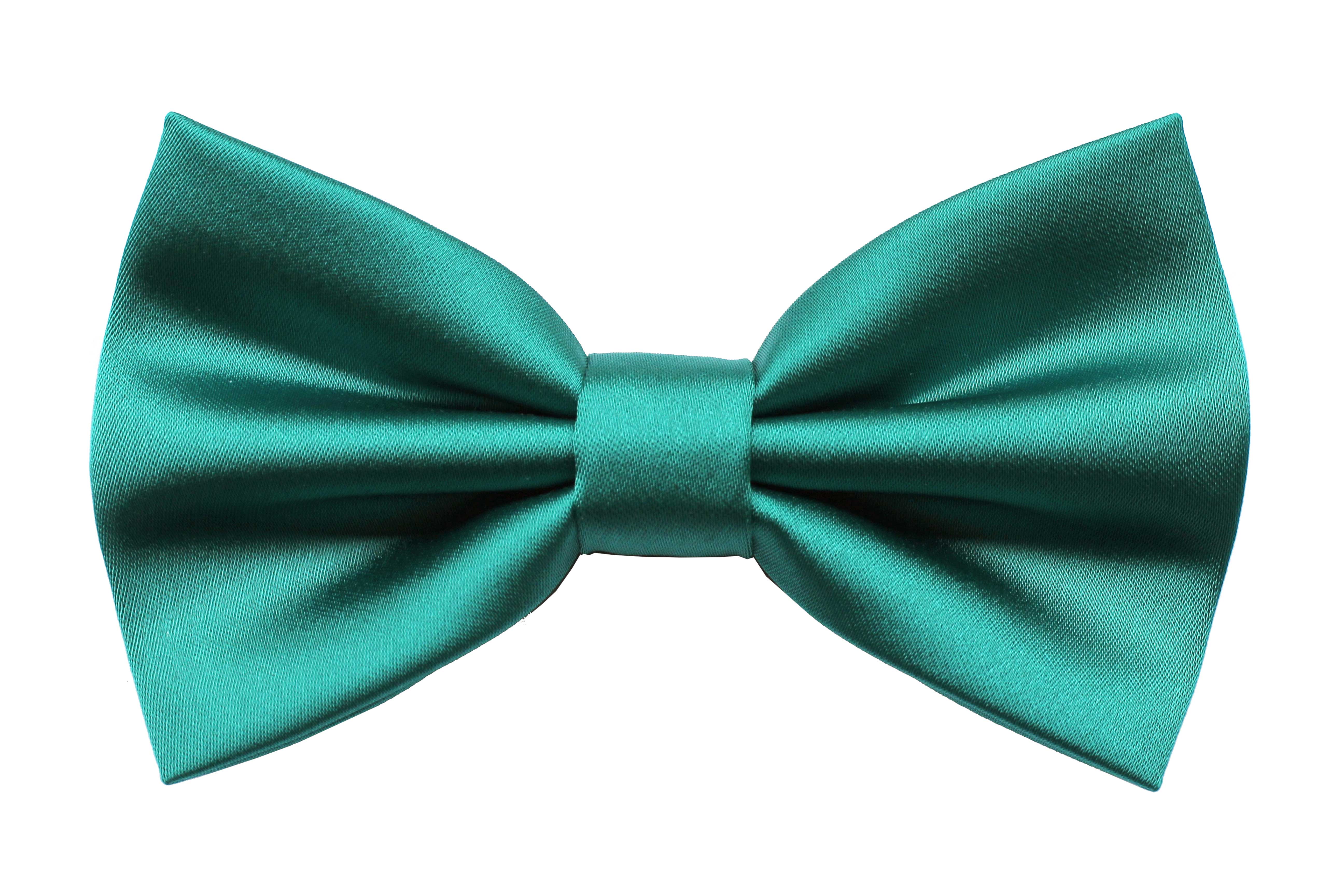 Velvet & Silk Satin Bow Tie - Emerald - Velvet & Silk Satin Bow Tie, Bow  Ties