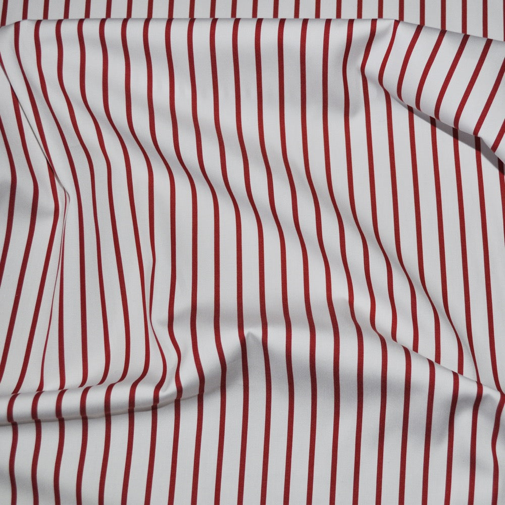 Cotton Red White  stripes Shirt