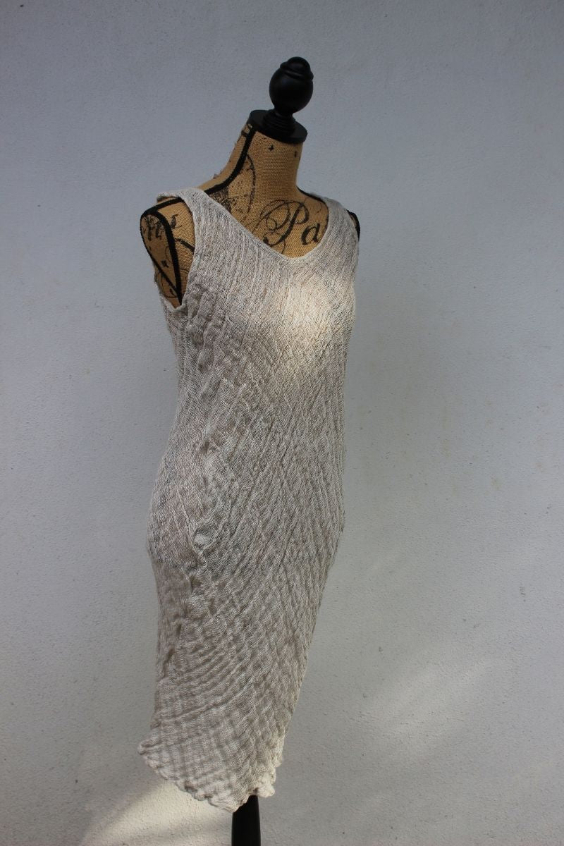 Pure Italian Linen Positano Sleeveless long Dress