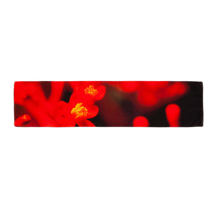 Silk red  flower Stole scarf
