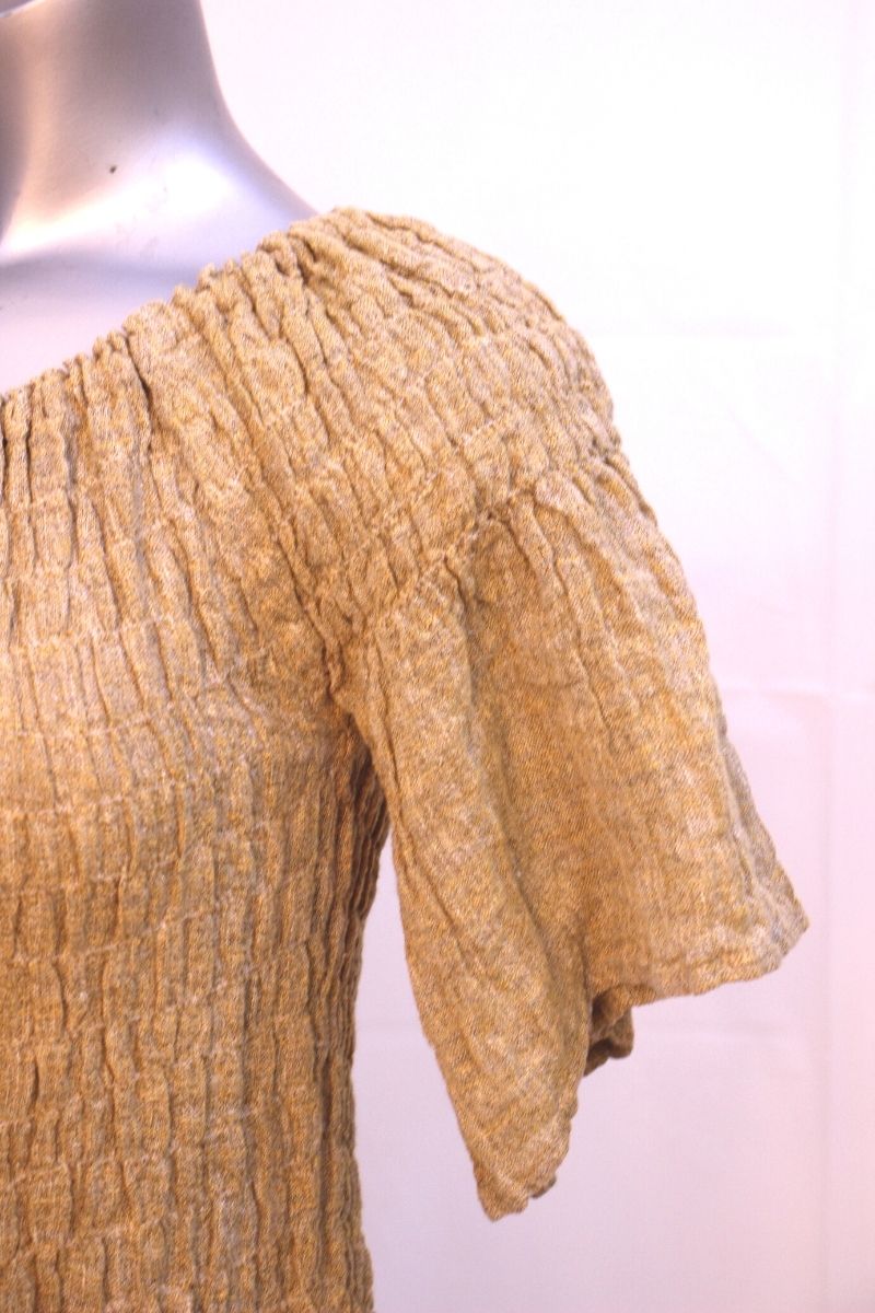 Pure Linen White or Gold Lace Dress