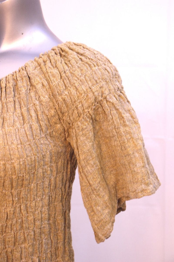 Pure Linen White or Gold Lace Dress